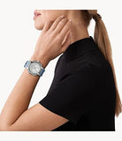 Michael Kors Sidney Multifunction Crystals Silver Dial Blue Rubber Strap Watch for Women - MK7220 Authentic Buy Shop Now