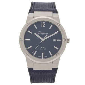 Salvatore Ferragamo F-80 Classic Blue Dial Blue Leather Strap Watch for Men - SFDT00719 Authentic Buy Shop Now