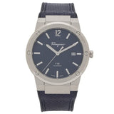 Salvatore Ferragamo F-80 Classic Blue Dial Blue Leather Strap Watch for Men - SFDT00719 Authentic Buy Shop Now