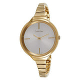 Calvin Klein Lively White Dial Gold Steel Strap Watch for Women - K4U23526 Authentic Buy Shop Now