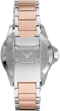 Emporio Armani Diver Quartz Brown Dial Two Tone Steel Strap Watch For Men - AR11340 Authentic Buy Shop Now