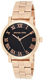 Michael Kors Noire Black Dial Rose Gold Steel Strap Watch for Women - MK3585 Authentic Buy Shop Now