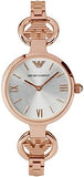 Emporio Armani Retro Quartz Silver Dial Rose Gold Steel Strap Watch For Women - AR1776 Authentic Buy Shop Now
