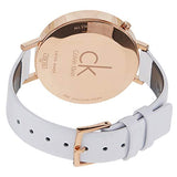 Calvin Klein Equal Silver Dial White Leather Strap Watch for Women - K3E236L6 Authentic Buy Shop Now