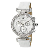 Swarovski Era Journey Silver Dial White Leather Strap Watch for Women - 5295346 Authentic Buy Shop Now