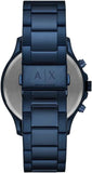 Armani Exchange Hampton Chronograph Blue Dial Blue Steel Strap Watch For Men - AX2430 Authentic Buy Shop Now