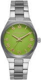 Michael Kors Lennox Three-Hand Green Dial Silver Steel Strap Watch for Women - MK7463 Authentic Buy Shop Now