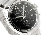 Calvin Klein Masculine Chronograph Black Dial Silver Steel Strap Watch for Men - K2H27104 Authentic Buy Shop Now