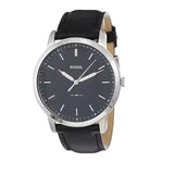 Fossil The Minimalist Three Hand Black Dial Black Leather Strap Watch for Men - FS5398 Authentic Buy Shop Now
