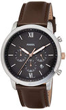 Fossil Neutra Chronograph Black Dial Brown Leather Strap Watch for Men - FS5408 Authentic Buy Shop Now