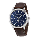Movado Heritage Moonphase Blue Dial Brown Leather Strap Watch For Women - 3650009 Authentic Buy Shop Now