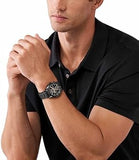 Michael Kors Warren Chronograph Black Dial Black Steel Strap Watch For Men - MK9113 Authentic Buy Shop Now