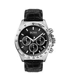 Hugo Boss Ikon Black Dial Black Leather Strap Watch for Men - 1513178 Authentic Buy Shop Now