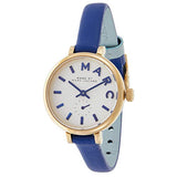 Marc Jacobs Sally White Dial Blue Leather Strap Watch for Women - MBM1354 Authentic Buy Shop Now