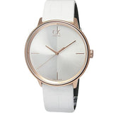 Calvin Klein Accent White Dial White Leather Strap Watch for Women - K2Y2X6K6 Authentic Buy Shop Now