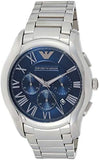 Emporio Armani Chronograph Quartz Blue Dial Silver Steel Strap Watch For Men - AR11082 Authentic Buy Shop Now