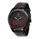 Maserati Traguardo Chronograph Black Dial Black Leather Strap Watch for Men - R8871612023 Authentic Buy Shop Now