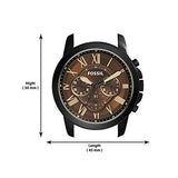 Fossil Grant Chronograph Brown Dial Brown Leather Strap Watch for Men - FS5088 Authentic Buy Shop Now