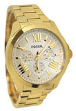 Fossil Cecile Multifunction Champagne Dial Gold Steel Strap Watch for Women - AM4510 Authentic Buy Shop Now