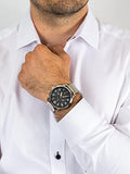 Tommy Hilfiger Briggs Chronograph Black Dial Silver Steel Strap Watch for Men - 1791422 Authentic Buy Shop Now