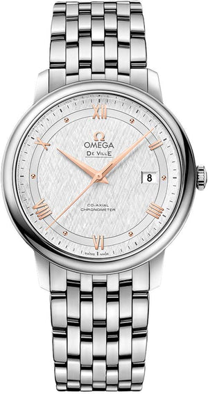 Omega De Ville Prestige Co Axial Silver Dial Silver Steel Strap Watch for Men - 424.10.40.20.02.004 Authentic Buy Shop Now