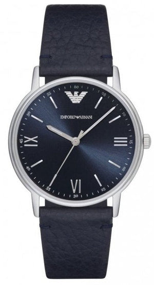 Emporio Armani Kappa Quartz Blue Dial Blue Leather Strap Watch For Women - AR11012 Authentic Buy Shop Now