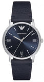 Emporio Armani Kappa Quartz Blue Dial Blue Leather Strap Watch For Women - AR11012 Authentic Buy Shop Now