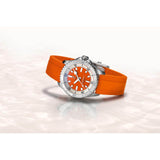 Breitling Superocean Automatic 36 Orange Dial Orange Rubber Strap Watch for Men - A17377211O1S1 Authentic Buy Shop Now