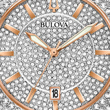 Bulova Phantom Crystal Silver Dial Two Tone Steel Strap Watch for Men - 98B324 Authentic Buy Shop Now