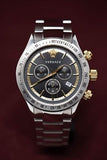 Versace Classic Chronograph Quartz Black Dial Silver Steel Strap Watch For Men - VEV700419 Authentic Buy Shop Now