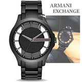 Armani Exchange Hampton Chronograph Black Dial Black Steel Strap Watch For Men - AX2189 Authentic Buy Shop Now