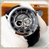 Bulova BVA Classic Automatic Silver Dial Black Leather Strap Watch for Men - 96A135 Authentic Buy Shop Now