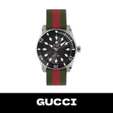 Gucci Dive Automatic Black Dial Two Tone Rubber Strap Watch for Men - YA136349 Authentic Buy Shop Now
