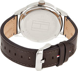 Tommy Hilfiger Austin Grey Dial Brown Leather Strap Watch for Men - 1791637 Authentic Buy Shop Now