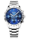 Hugo Boss Talent Blue Dial Silver Steel Strap Watch for Men - 1513582 Authentic Buy Shop Now