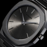 D1 Milano Ultra Thin Re-Gun Black Dial Gray Steel Strap Watch for Men - D1-UTBJ41 Authentic Buy Shop Now