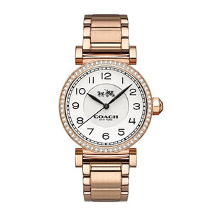 Coach Madison White Dial Rose Gold Steel Strap Watch for Women - 14502398 Authentic Buy Shop Now