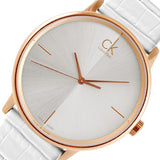Calvin Klein Accent White Dial White Leather Strap Watch for Women - K2Y2X6K6 Authentic Buy Shop Now