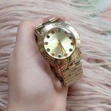 Marc Jacobs Amy Dexter Gold Dial Gold Steel Strap Watch for Women - MBM3218 Authentic Buy Shop Now