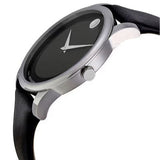 Movado Museum Black Dial Black Leather Strap Watch For Men - 606502 Authentic Buy Shop Now