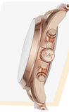 Michael Kors Bradshaw Chronograph Pink Dial Two Tone Steel Strap Watch For Women - MK6830 Authentic Buy Shop Now