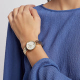 Emporio Armani Arianna Mother of Pearl Dial Gold Steel Strap Watch For Women - AR11198 Authentic Buy Shop Now