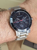 Burberry The City Black Dial Silver Steel Strap Watch for Men - BU9380 Authentic Buy Shop Now