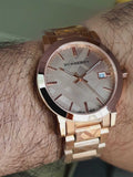 Burberry The City Rose Gold Dial Rose Gold Steel Strap Watch for Women - BU9146 Authentic Buy Shop Now