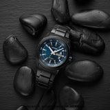 Citizen Eco Drive Blue Dial Black Steel Strap Watch For Men - AW0024-58LB Authentic Buy Shop Now