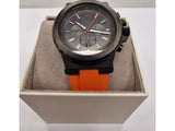 Michael Kors Dylan Chronograph Grey Dial Orange Rubber Strap Watch for Men - MK8296 Authentic Buy Shop Now