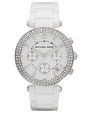 Michael Kors Parker White Dial White Ceramic Strap Watch for Women - MK5654 Authentic Buy Shop Now
