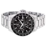 Maserati SFIDA Chronograph Black Dial Silver Steel Strap Watch For Men - R8873640015 Authentic Buy Shop Now