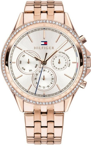 Tommy Hilfiger Ari Diamonds Silver Dial Rose Gold Steel Strap Watch for Women - 1781978 Authentic Buy Shop Now