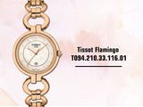 Tissot T Lady Flamingo Mother of Pearl Dial Rose Gold Steel Strap Watch for Women - T094.210.33.116.01 Authentic Buy Shop Now